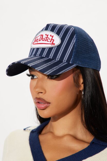 Gorra de Camionero con Diseño de Rayas Marinas - Image 3