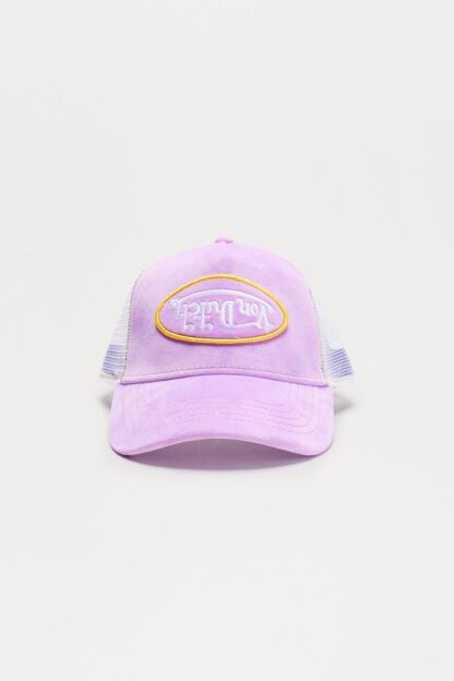 Gorra Trucker de Terciopelo Morado Claro - Image 3